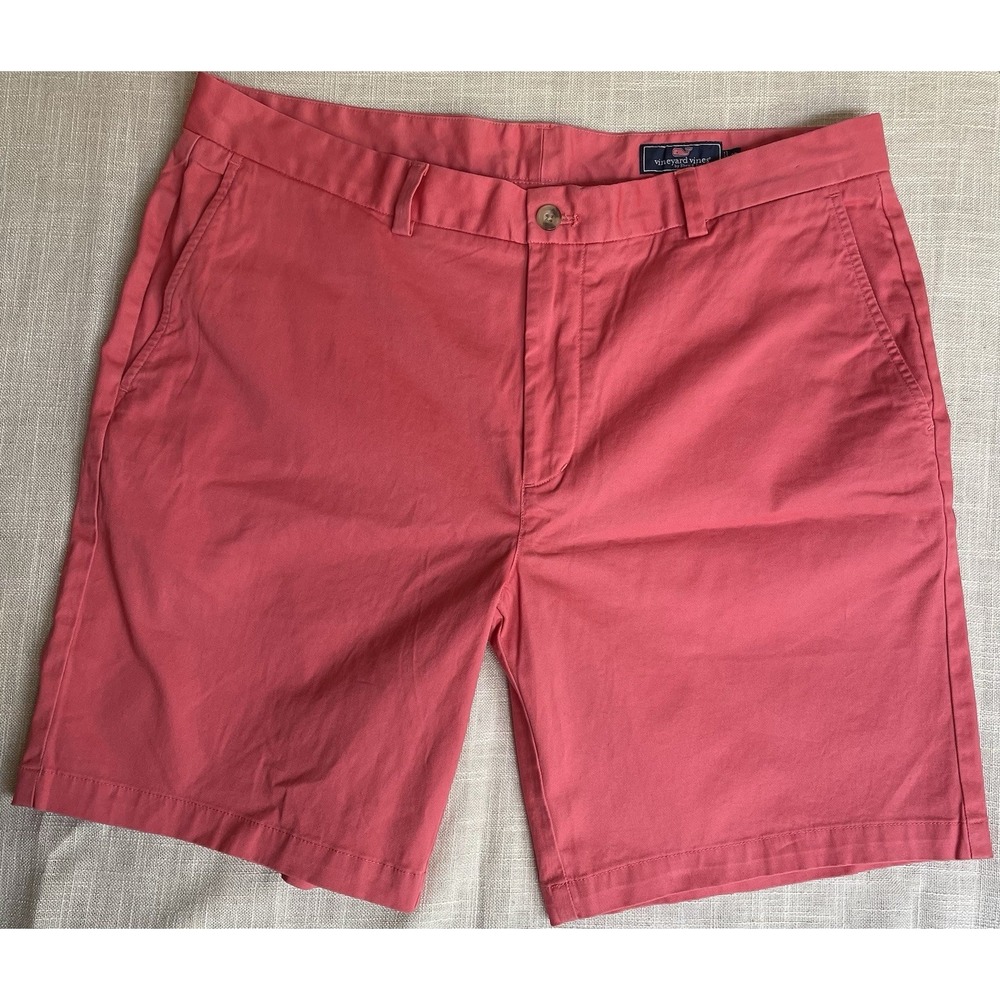 Men's Vineyard Vines Salmon Color Breaker Chino Shorts Size 38